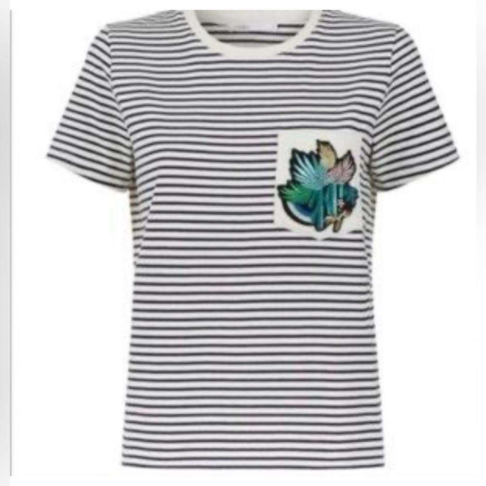 Maje • Cotton Blend Embroidered Top • Size M